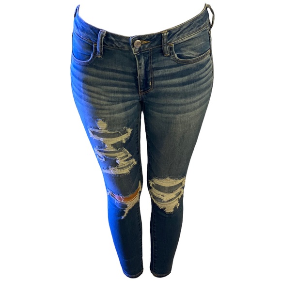 American Eagle Next Level Stretch Distressed Skinny Jeans - Picture 1 of 4
